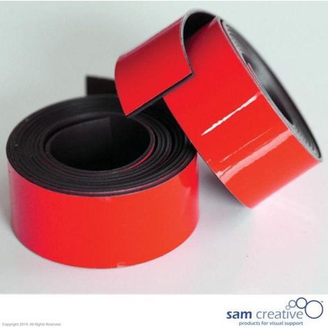 Ruban magnétique pour tableau blanc 20mm rouge