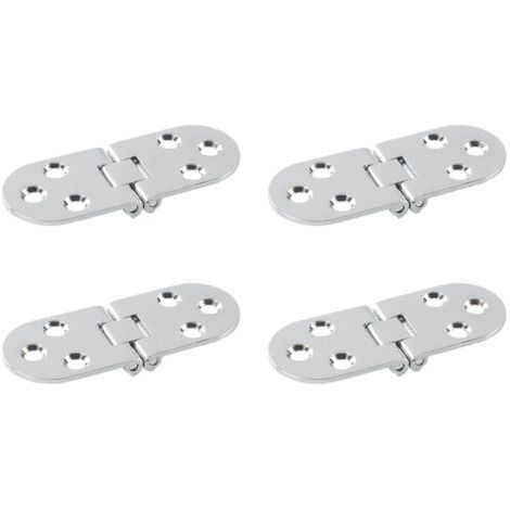(4 Stück) Klappscharniere Tischscharniere Möbelscharniere Faltbare Scharniere Scharniere für Klapptische Scharniere aus Zinklegierung mit (1/5)