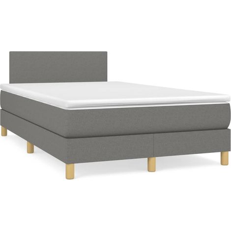 Maison Exclusive - Boxspringbett mit Matratze Dunkelgrau 120x200