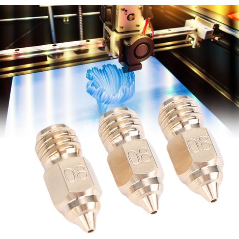 Kit de buses Ender 5 Max en 3 pièces, buses en laiton haute précision, résistantes à l'usure et aux hautes températures, impression haute vitesse jusqu'à 0,8 mm. (1/5)