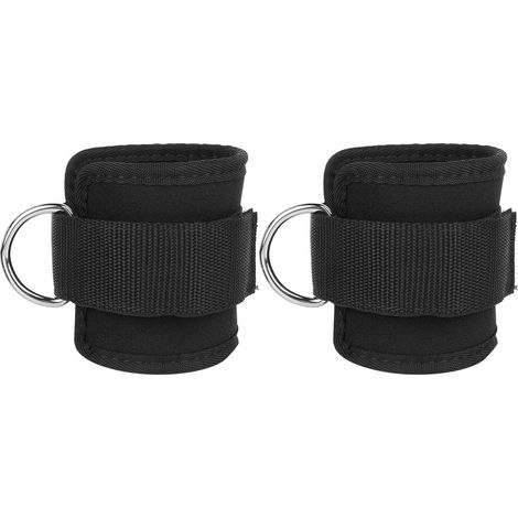 Bande de protection pour chevilles lors de l'entraînement des jambes, sangles de résistance pour exercices de fitness (noir) (1/5)