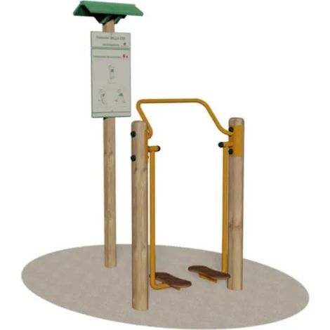 Stazione passeggiata Giochipark cm90x140x205h legno acciaio zincato per parchi (1/2)