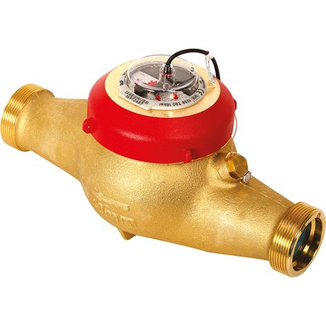Compteur eau chaude jets multiples impulsion Mâle - Série 2707 Ø15 - 20x27 - L170