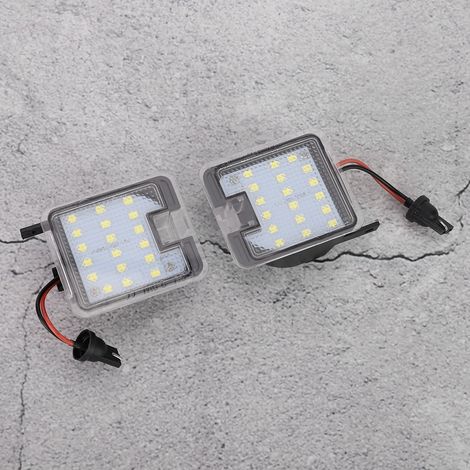 Lot de 2 Feux de Sol Rétroviseur LED Extérieur pour Ford Focus 2013, Lampe de Bienvenue Blanche, Éclairage d'Accueil Automobile, Accessoire de Portière (1/4)