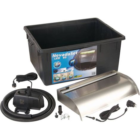 Set Wasserfall Nevada 60 LED, Pumpe 3900 l/h, 65 l Becken (1/3)