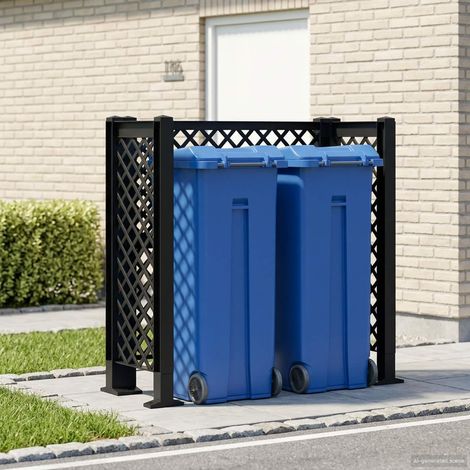 vidaXL  Dustbin Trellis  Anthracite 123 x 47 x 114 cm PP