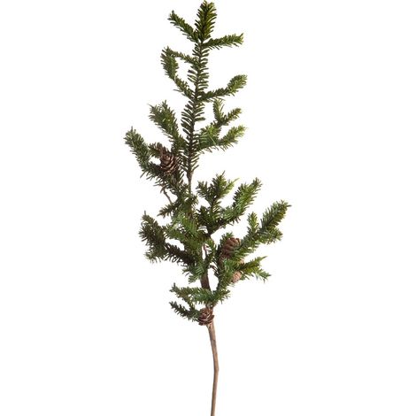 Ramo decorativo pino verde per decorazioni e composizioni h 89 cm