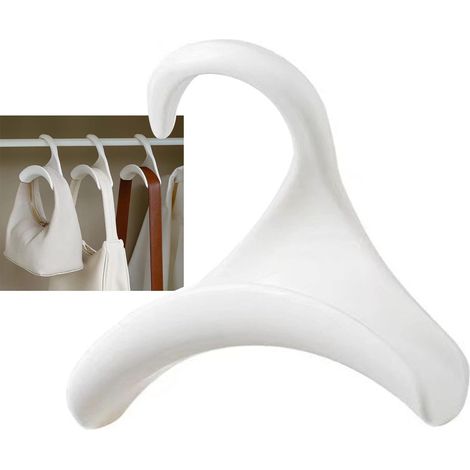 Handbag Hanging Hook for Closet Door, Black Wide Handle Bag Hanger for Handbag, Coat, and Belt Storage, High-Quality PP Material, Design (1/5)