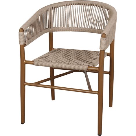 AUTRES Chaise en corde et métal avec un style Japandi - modèle 021 - naturel (1/4)