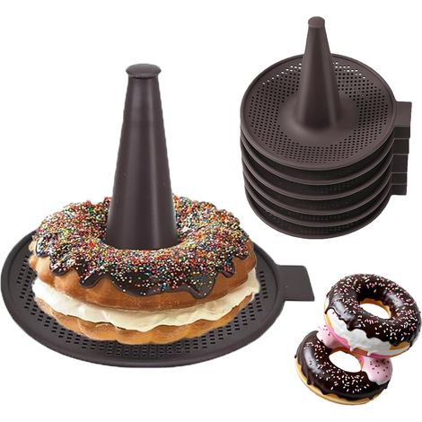 APEX Ensemble de moules en silicone pour beignets et bagels, ensemble de 6 moules antiadhésifs, convenant aux beignets et aux bagels. (1/5)