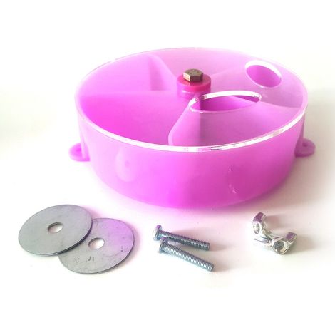 Jouets pour oiseaux Jouet à ronger pour perroquet Jouet pour oiseaux Roue à gâteau Fourreur Jouet d'alimentation Boule de recherche de nourriture Compartiment Boîte à nourriture 13 cm violet