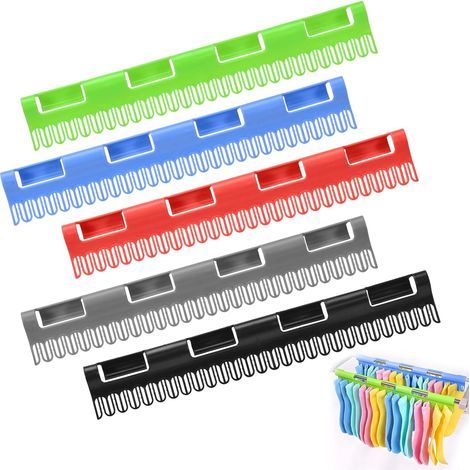 5 pièces séchoir à chaussettes, petit étendoir, support à clips en plastique, pour chaussettes, sous-vêtements, petits vêtements, cravates (1/5)