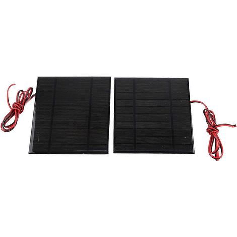 2 Stück DC5V 500mA Solarzellen-Leistungsmodul, polykristallines Silizium-Solarmodul mit 100cm Kabel