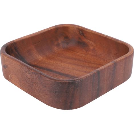Plateau à fruits carré en bois massif de style chinois, idéal pour le thé, les collations et les desserts à la maison. (1/5)