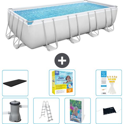 Bestway Power Steel Rechteckig - 488x244x122 cm - 8-teilig S582
