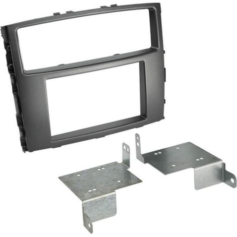 Kit Facade autoradio 2DIN compatible avec Mitsubishi Pajero ap06 Noir
