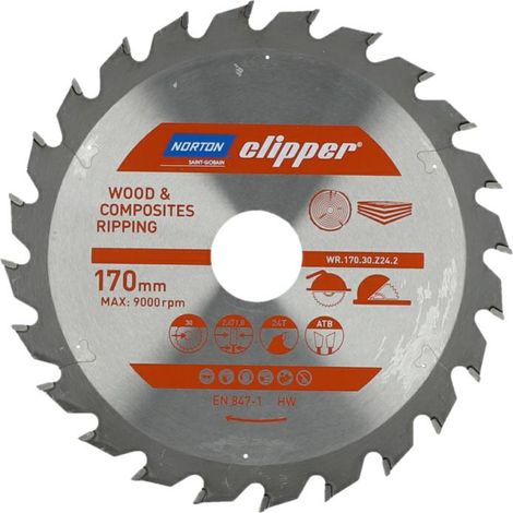 Kreissägeblatt Norton circular saw blade 170 mm 24 Zähne
