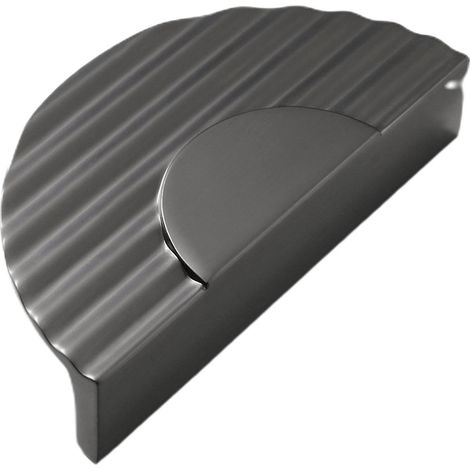 Poignée de porte demi-cercle en forme de croissant de lune, à un trou, pour table de chevet ou bibliothèque - 1 pièce - Nickel noir brossé (1/4)