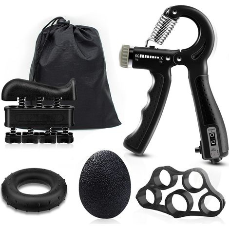 Renforceur De Poigne - Résistance Réglable 10 À 60 Kg - Pour Avant-Bras Et Doigts - Rééducation Main Et Poignet - Lot De 6 (1/5)
