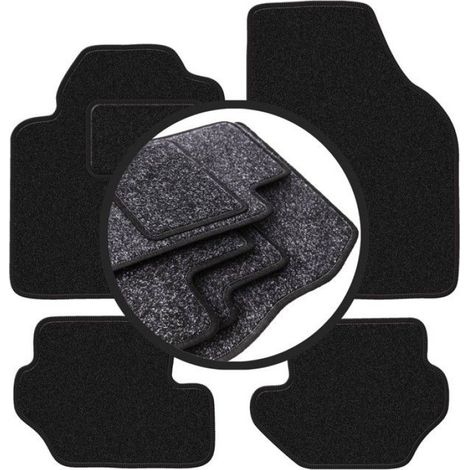 Tapis De Voiture - Polypropylène - Pour Ford Fiesta MK3 Hayon (1989-1996) - Anthracite - Lot De 4 (1/5)