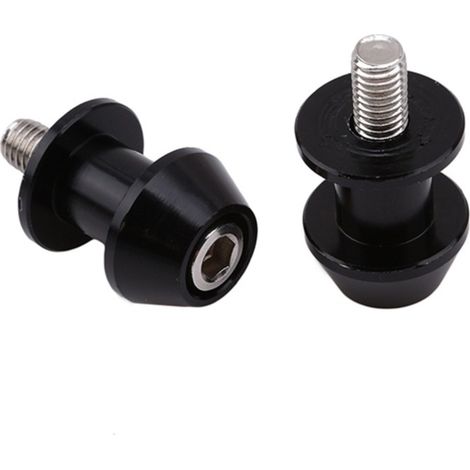Staffa di montaggio CNC da 8 mm in 2 pezzi per moto - Adattatori da corsa - Staffa di montaggio, protezione forcellone M8 per cavalletto posteriore per moto - Nero