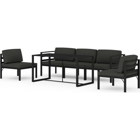 Maison Exclusive - 6-tlg. Garten-Lounge-Set mit Kissen Aluminium