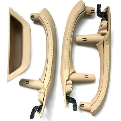 Beigefarbener Türgriff für den Innenraum von Linkslenkerfahrzeugen, aus PU-Leder, für BMW X3 X4 F25 F26 (2010-2016) (1/5)