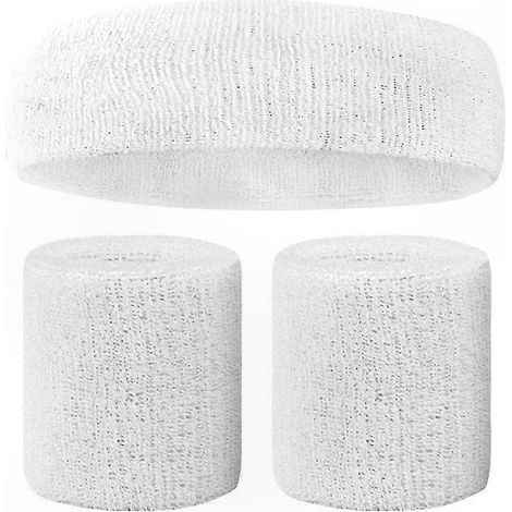 Set aus farbenfrohen, elastischen Stirnbändern für Damen und Herren – saugfähige Stirnbänder und Sportarmbänder für Fitness und körperliche Aktivitäten (1/3)