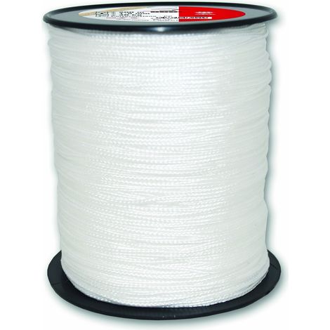 Chapuis DR251 Corda intrecciata in polipropilene - 80 kg - Diametro 2,5 mm - Lunghezza 150 m - Bianco