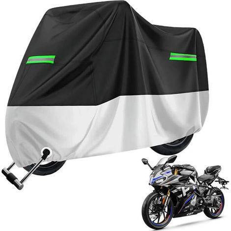 Housse De Protection Pour Moto,Bache Moto Exterieur Etanche,Housse Moto Imperméable Avec Bandes Réfléchissantes,Trou Pour Ca[CA134] (1/5)