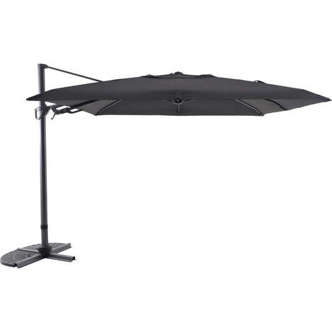 Parasol Deluxe + en alu anthracite - Jardideco (1/4)