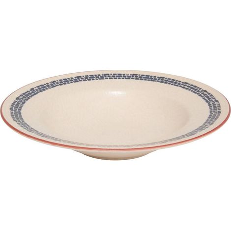 Lot de 6 Assiettes à Pâtes "Morgane" 28cm Crème