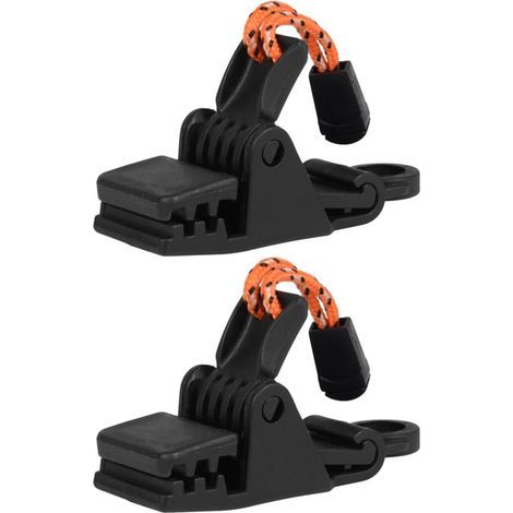 Set mit 2 windfesten Zeltclips, verschleißfeste Kunststoffclips, robuste Befestigungselemente für Markisen und Campingzelte, geeignet für dicke und dünne Materialien, für den Außenbereich