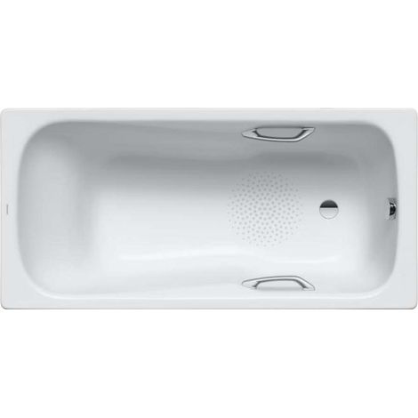 Kaldewei Ambiente - Bañera rectangular Dyna Set Star 627, 160x70 cm, con orificios para asas, antideslizante, efecto Perl, blanca 226930003001 (1/2)