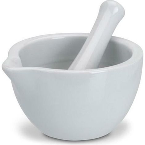 Gewürzmörser aus weißem Porzellan (1/2)