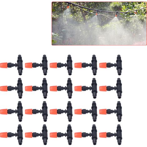 Kit de conexión para riego por goteo Micro Flow de 20 piezas para agricultura y jardinería (plástico de alta calidad, mangueras de 0,3/0,4 pulgadas, 7-9 l/h) (1/5)