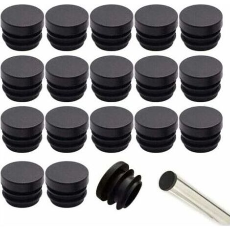 16mm Bouchon de Chaise 32 pièces Embout pour Chaise Bouchon en Plastique Rond Embout Bouchons pour Tube de Chaise Bouchon Pied de Chasie Pied de Chaise Protection (1/4)