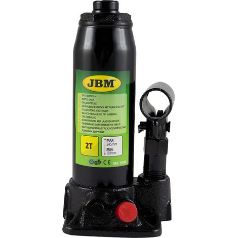 Crick a bottiglia jbm bottle jack capacità 2 ton altezza 345 mm