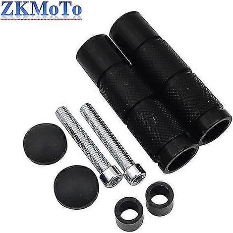 Motorrad-, Fahrrad-, Roller- und Dirtbike-Fußrasten M8 CNC für Kawasaki, Honda, KTM, Yamaha, Suzuki, Motocross, ATV, Universal – Schwarz