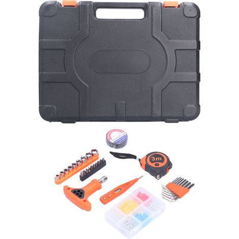 Kit outils ménagers FIXMAN 45 pièces, ensemble à main pour réparation maison & appartement, AC DC 12-250V modèle JYS004-1 (1/5)