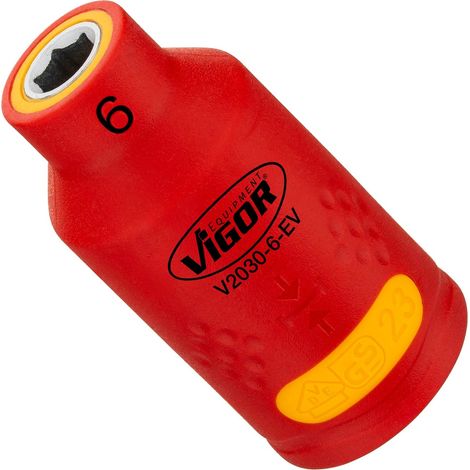 VIGOR Steckschlüsseleinsatz, EV, 3/8 (10 mm) Vierkant hohl, Außen Sechskant Profil, SW 6 mm (1/2)