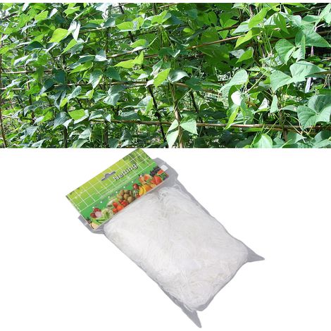 Malla de poliéster blanca para enrejado de plantas de jardín, 1,5 x 9 m – Enrejado multicapa para frutas y verduras, fácil montaje. (1/5)