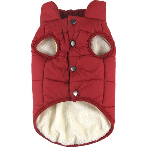 Basetbl – Manteau polaire extra chaud pour chien – Capuche – Rembourrage en polyester – Léger et coupe-vent – Pour petits chiens (1/4)