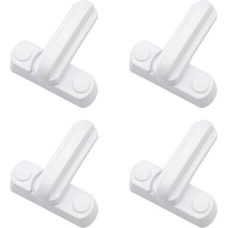 4PCS Sash Jammer Serrure de Fenêtre en Métal Blanc Verrou de Securite Porte Sécurité Domestique Remplacement Pour Divers Porte et Fenêtre et Sécurité de la Maison UPVC/PVC (1/5)