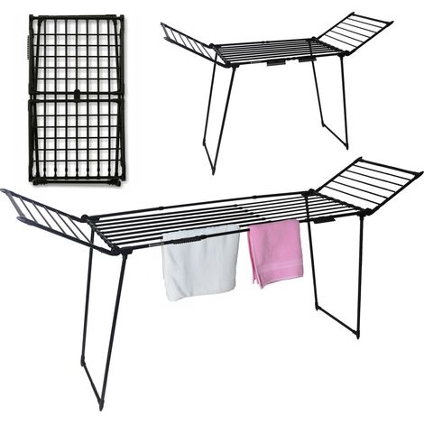 Stendibiancheria da terra per vestiti e biancheria intima, pieghevole, per balcone, robusto, grande