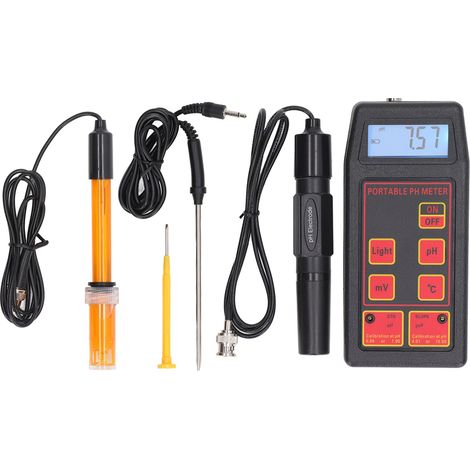 Testeur d'eau 4 chiffres grand écran mesure précise étalonnage automatique qualité de l'eau pH mètre sonde ORP (1/5)