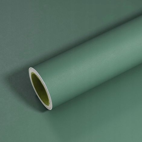 Carta da parati autoadesiva verde opaca per mobili, 60 cm x 10 m tfg112 (1/5)