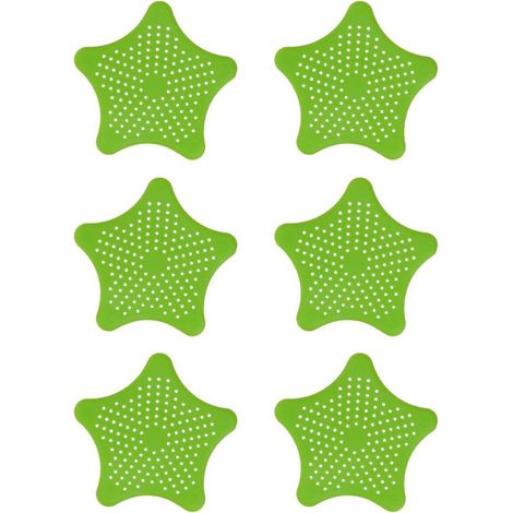 Filtre d'évier en caoutchouc en forme d'étoile de mer, vert (1/5)