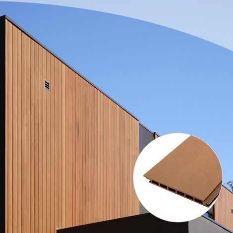 Listoni WPC Plane 5m² per rivestimenti colore Teak listone 150x2200mm spessore 11mm (1/5)