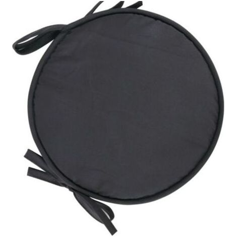 Set de 4 coussins d'assise ronds, coussins de chaise ronds, coussins de chaise gris foncé pour table à manger, jardin, bureau à domicile, cuisine (1/5)
